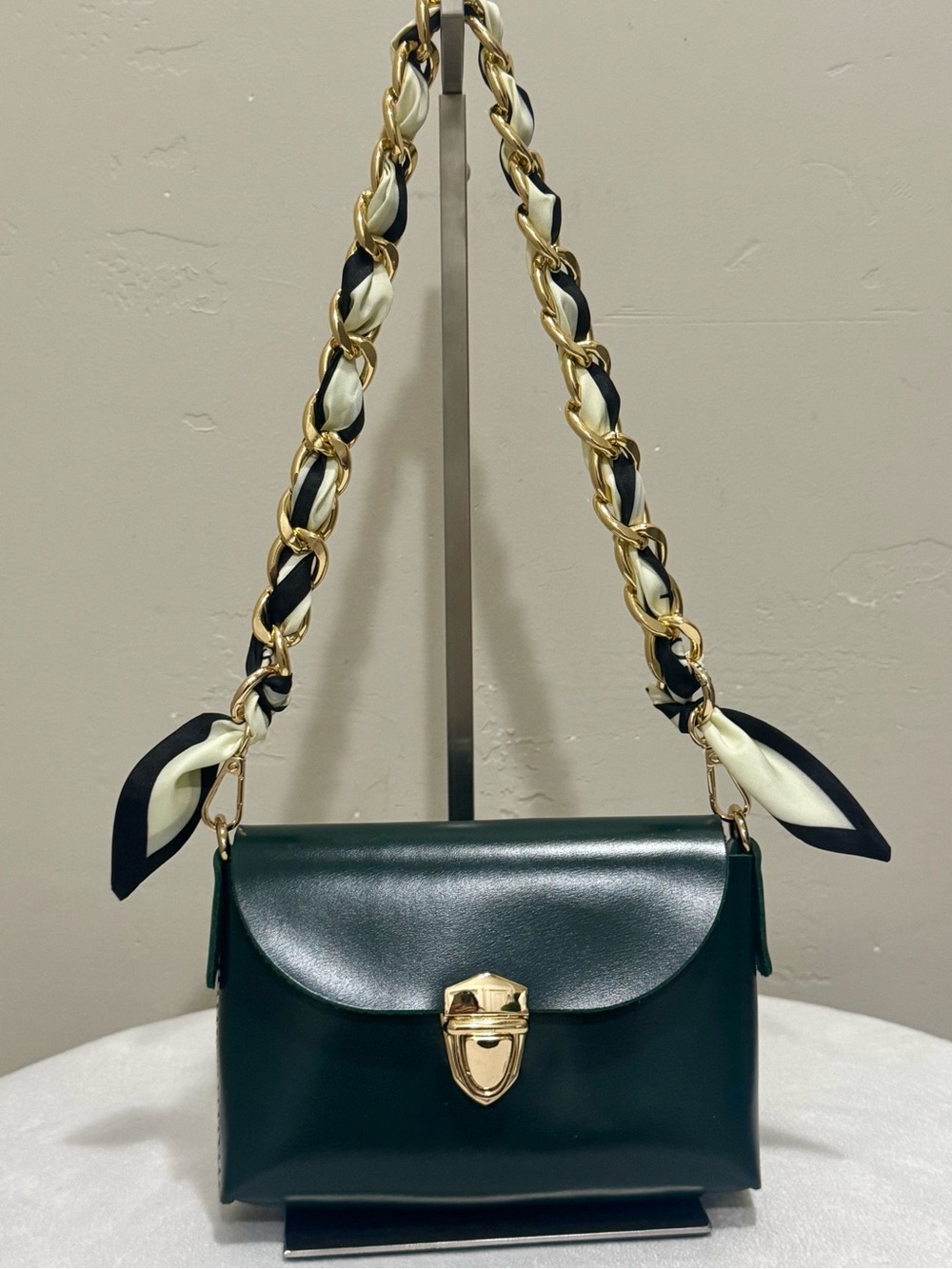 Hand Stitched Genuine Cowhide Leather Tuck Lock Clutch/Wristlet/Crossbody